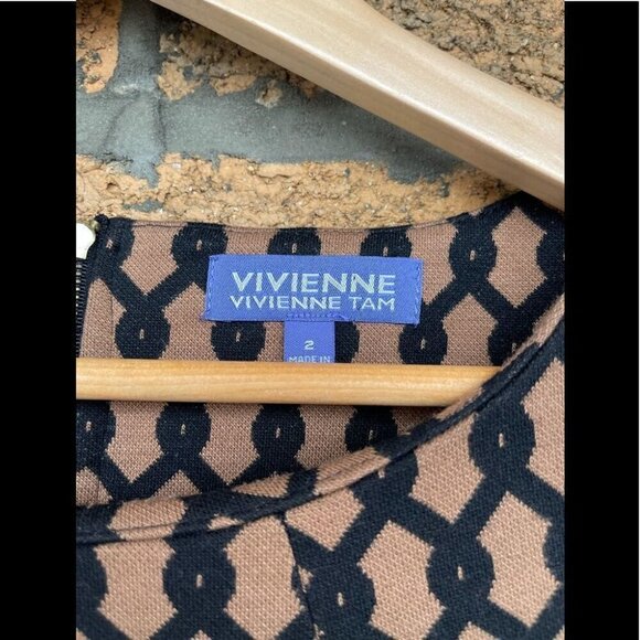 Vivienne  Tam Shift Geometric Chain Print Dress size 2 - Picture 2 of 4